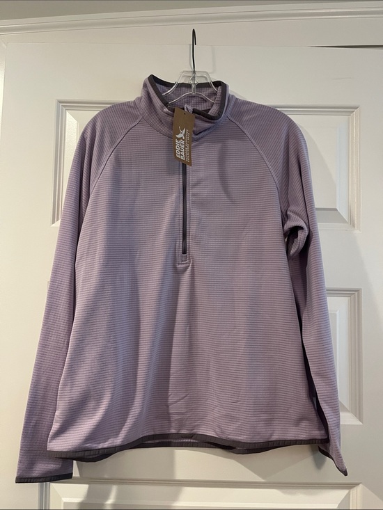 Eddie Bauer Tops - Eddie Bauer activator grid quarter zip Iris purple NEW NWT